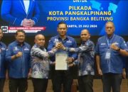Pilwako Pangkalpinang, AHY Serahkan Rekomendasi Partai Demokrat untuk Molen-Hakim