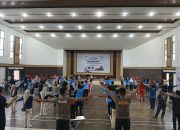 Maknai Bulan K3, PT Timah Gelar Senam Bersama Dengan Mitra Kerja dan Masyarakat