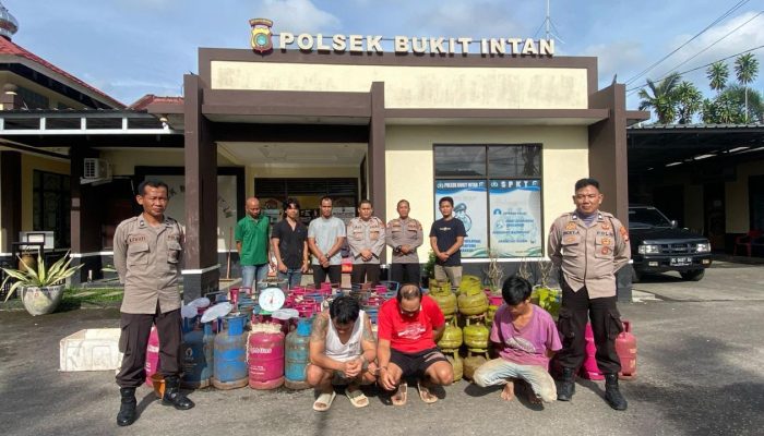 Polsek Bukit Intan Bongkar Praktik Pengoplosan Gas, Tiga Pelaku Diamankan