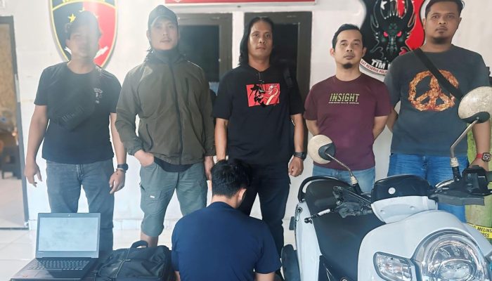 Honorer Curi Laptop Dinas Perpustakaan dan Kearsipan untuk Modal Judi Online Diringkus Tim Buser Naga Polresta Pangkalpinang