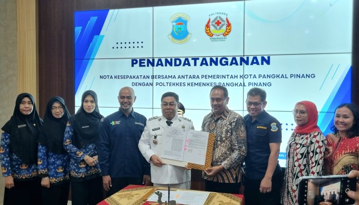 Pemkot Pangkalpinang dan Poltekkes Kemenkes Teken MoU, Fokus Tingkatkan Kompetensi Tenaga Kesehatan