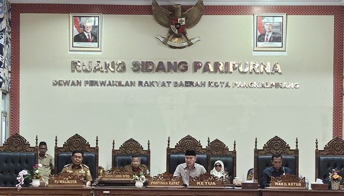 Sidang Paripurna DPRD Pangkalpinang, Pj Wali Kota Sampaikan Tiga Raperda Baru