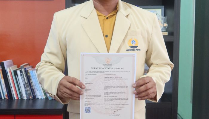 Sugianto Mendapat Sertifikat HAKI Pertama dari Kalangan Mahasiswa S1 Fakultas Ekonomi dan Bisnis Universitas Pertiba