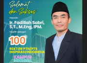 Rektor Unmuh Babel Masuk Daftar 100 Tokoh Inspiratif Nasional