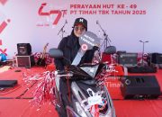 Rela Kehilangan Sepatu, Dipa Putri Bawa Pulang Hadiah Motor di Pekan Sehat HUT ke-49 PT Timah di Belinyu