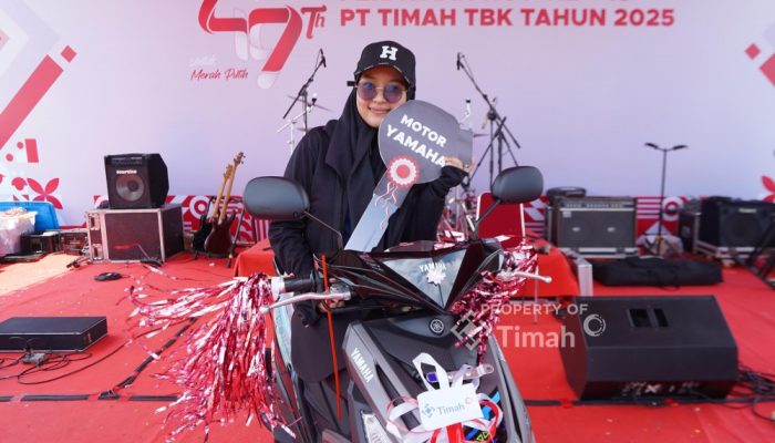 Rela Kehilangan Sepatu, Dipa Putri Bawa Pulang Hadiah Motor di Pekan Sehat HUT ke-49 PT Timah di Belinyu