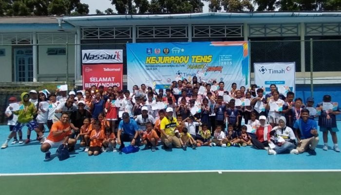 Kabupaten Bangka Juara Umum Kejurprov Tenis PELTI Babel 2025