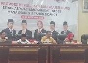 Anggota DPRD Provinsi Babel Gelar Reses di Pemkot Pangkalpinang