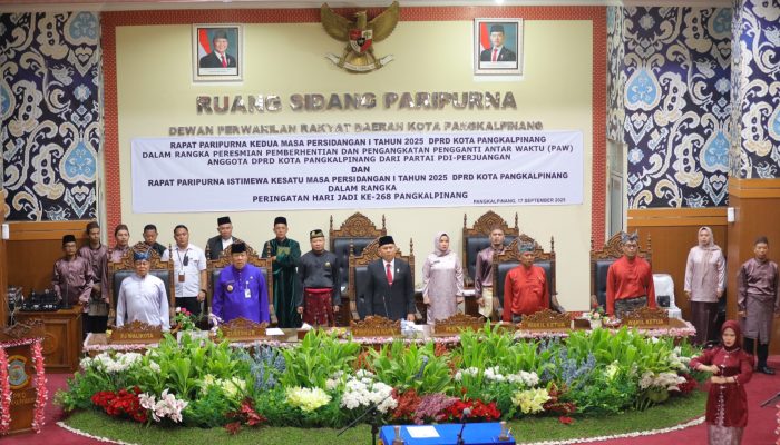 Paripurna Istimewa Hari Jadi ke-268 Kota Pangkalpinang, Pj Wali Kota Tekankan Penataan Kota dan Semangat Gotong Royong