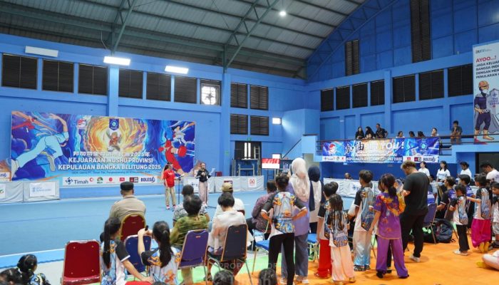 Dorong Prestasi Atlet PT TIMAH Tbk Dukung Kejuaraan Wushu Tingkat Provinsi Kepulauan Bangka Belitung