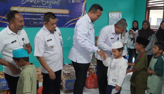 Peringati Hari Bakti ke-1 Kemenimipas, Imigrasi Bangka Belitung Gelar Bakti Sosial untuk Masyarakat