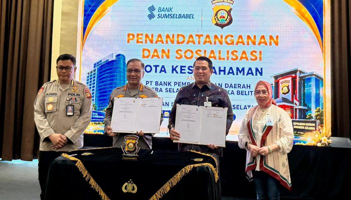 Bank Sumsel Babel dan Polda Sumsel Perkuat Sinergi Pengamanan Layanan Perbankan