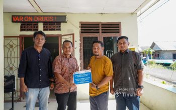 Dukung Kamtibmas, PT TIMAH Serahkan Bantuan Pos Kamling di Bangka Tengah