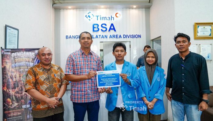 Dukung Pengabdian BEM Mahasiswa Universitas Bangka Belitung, PT TIMAH Bersinergi dalam Bina Desa di Bangka Selatan
