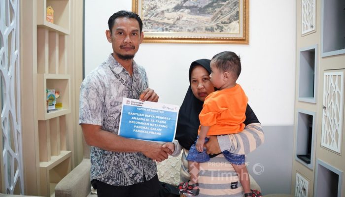 PT TIMAH Ulurkan Bantuan untuk Ringankan Biaya Pengobatan Bayi di Pangkalpinang