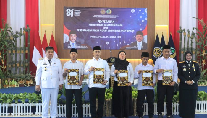 Gubernur Hidayat Arsani Serahkan SK Remisi, 1.806 Warga Binaan Babel Dapat Pengurangan Masa Pidana
