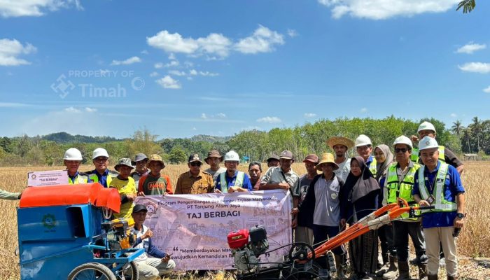 PT TAJ, Anak Usaha PT TIMAH, Dukung Ketahanan Pangan Lewat Bantuan Alat Pertanian