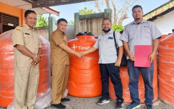 PT TIMAH Berkolaborasi dengan BPBD Bangka Barat Hadirkan Tangki Air Bersih bagi Warga
