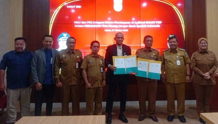 Integrasikan Program PKP Smart dan Pembayaran Digital, Pemkot Pangkalpinang dan BSI Jalin MoU