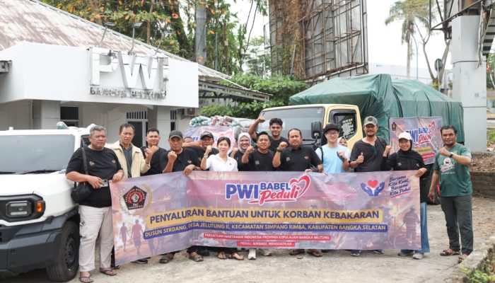 PWI Babel Siapkan Tiga Armada Logistik Angkut Bantuan ke Pengungsian Kebakaran Serdang Pagi Ini