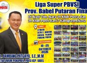 Putaran Final Liga Super PBVSI Babel Bergulir, 28 Klub Siap Adu Kekuatan di GOR Depati Bahrin