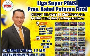 Putaran Final Liga Super PBVSI Babel Bergulir, 28 Klub Siap Adu Kekuatan di GOR Depati Bahrin